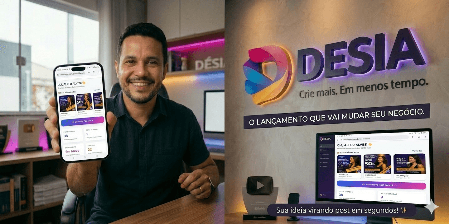 Desia — plataforma de criação de posts com IA